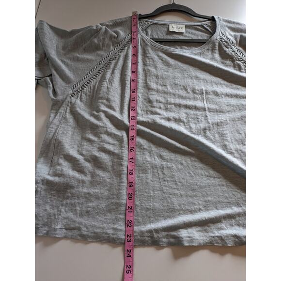 WRAP London Top Linen Braided Texture Crop Silver Boho Minimalist Silver Size 16 - Picture 10 of 10